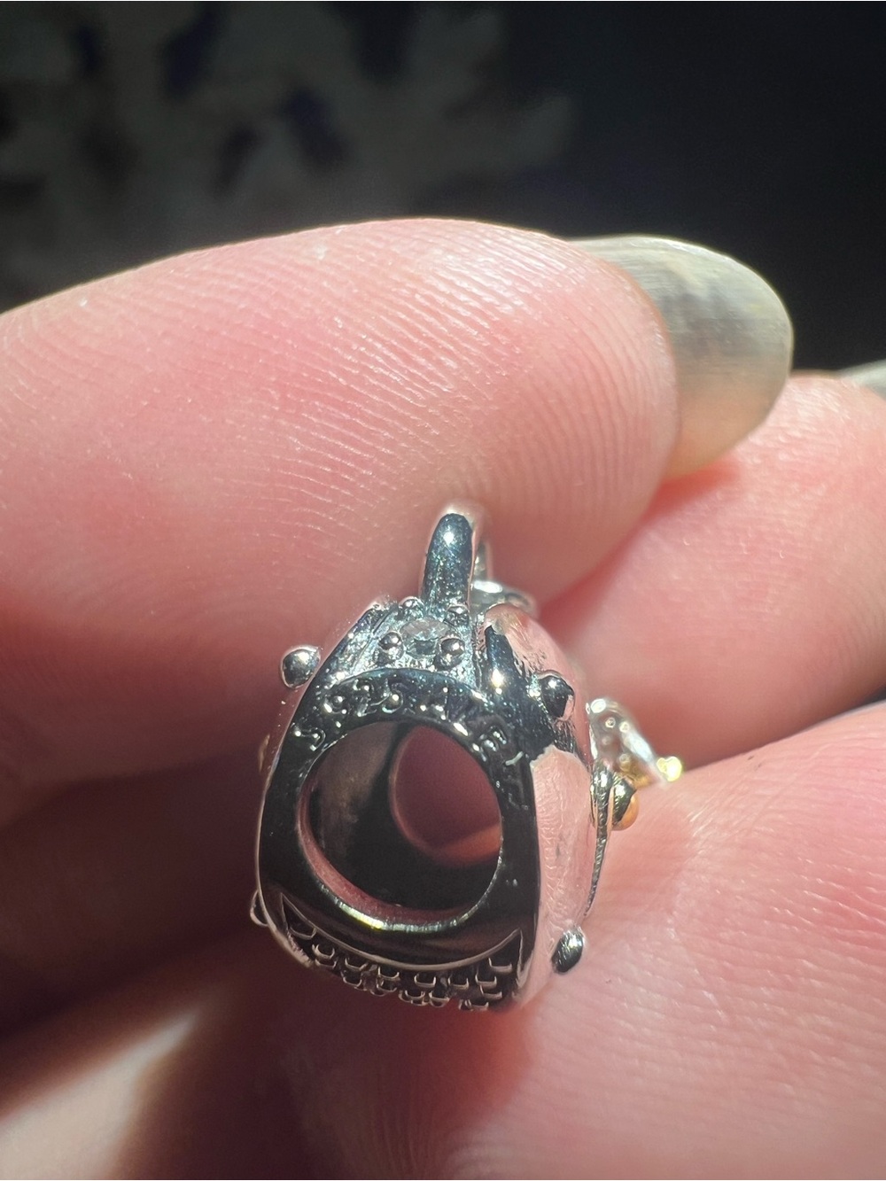 Two-Tone Heart Padlock & Key Charm - Picture 5 of 16